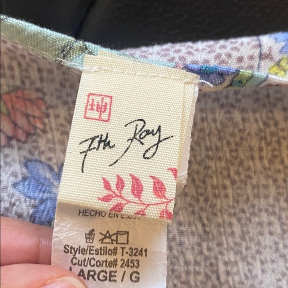 Boho Multicolor Floral Kimono, playful - Picture 5 of 5